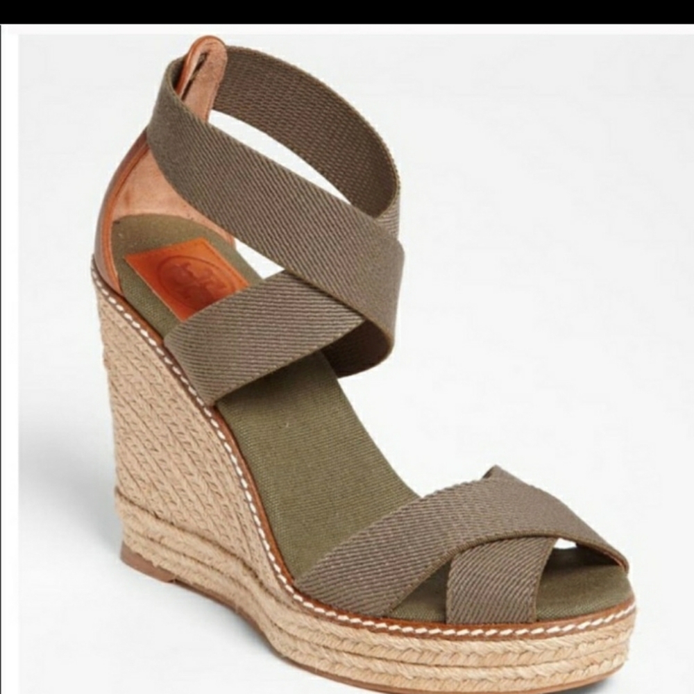 Tory Burch Wedge Espadrilles size 9